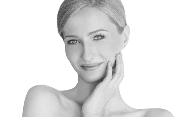 Woman with clear, radiant skin after Secret RF treatment